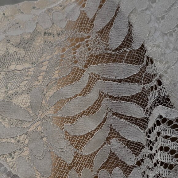 Lulus Your Hand in Mine White Lace Flutter Sleeve Maxi Dress. Size S - Picture 8 of 15